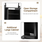 Mobile Height-Adjustable Podium with Tilting Top & Storage