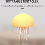Swimming Sound-activated Jellyfish Lamp Spirit Touch Feet Full Color Gradient Color Can Be Hung Or Stand Ambient Light