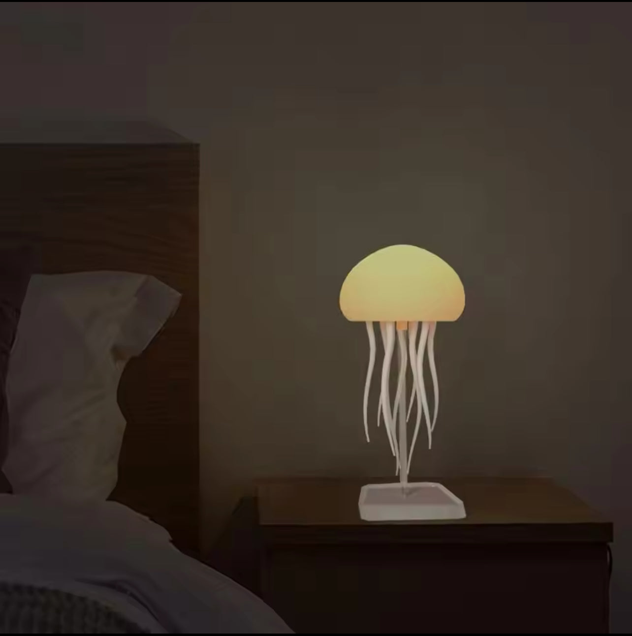 Swimming Sound-activated Jellyfish Lamp Spirit Touch Feet Full Color Gradient Color Can Be Hung Or Stand Ambient Light