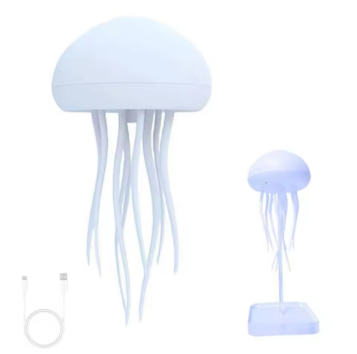 Swimming Sound-activated Jellyfish Lamp Spirit Touch Feet Full Color Gradient Color Can Be Hung Or Stand Ambient Light