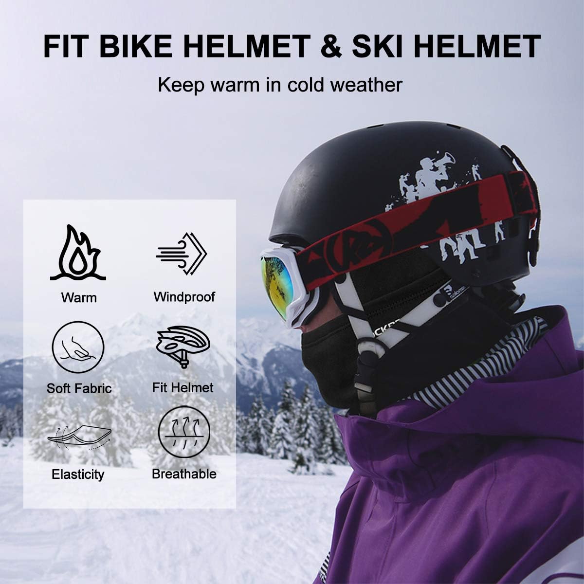 ROCKBROS Thermal Fleece Balaclava & Neck Warmer