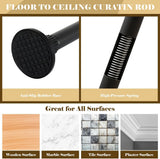 Kokorona Room Divider Curtain Rod, Double Vertical Tension Rods, No Drilling Curtain Rods for Room Separation, 71-290cm(W)1.2-3 m(H) Adjustable Floor to Ceiling Freestanding Curtain Rods Damage Free