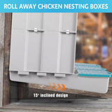 3 Hole Chicken Nesting Box Roll Away Chook Hen Laying Boxes Modular Nest House