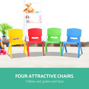 Kids Chair, Children Study Chairs Learning Activity Play Stackable Seat Home Living Room Bedroom Outdoor Furniture, Sturdy Construction Space Saving