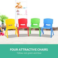 Kids Chair, Children Study Chairs Learning Activity Play Stackable Seat Home Living Room Bedroom Outdoor Furniture, Sturdy Construction Space Saving