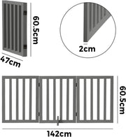 Freestanding Foldable MDF Pet Gate – 3 Sizes, White or Grey