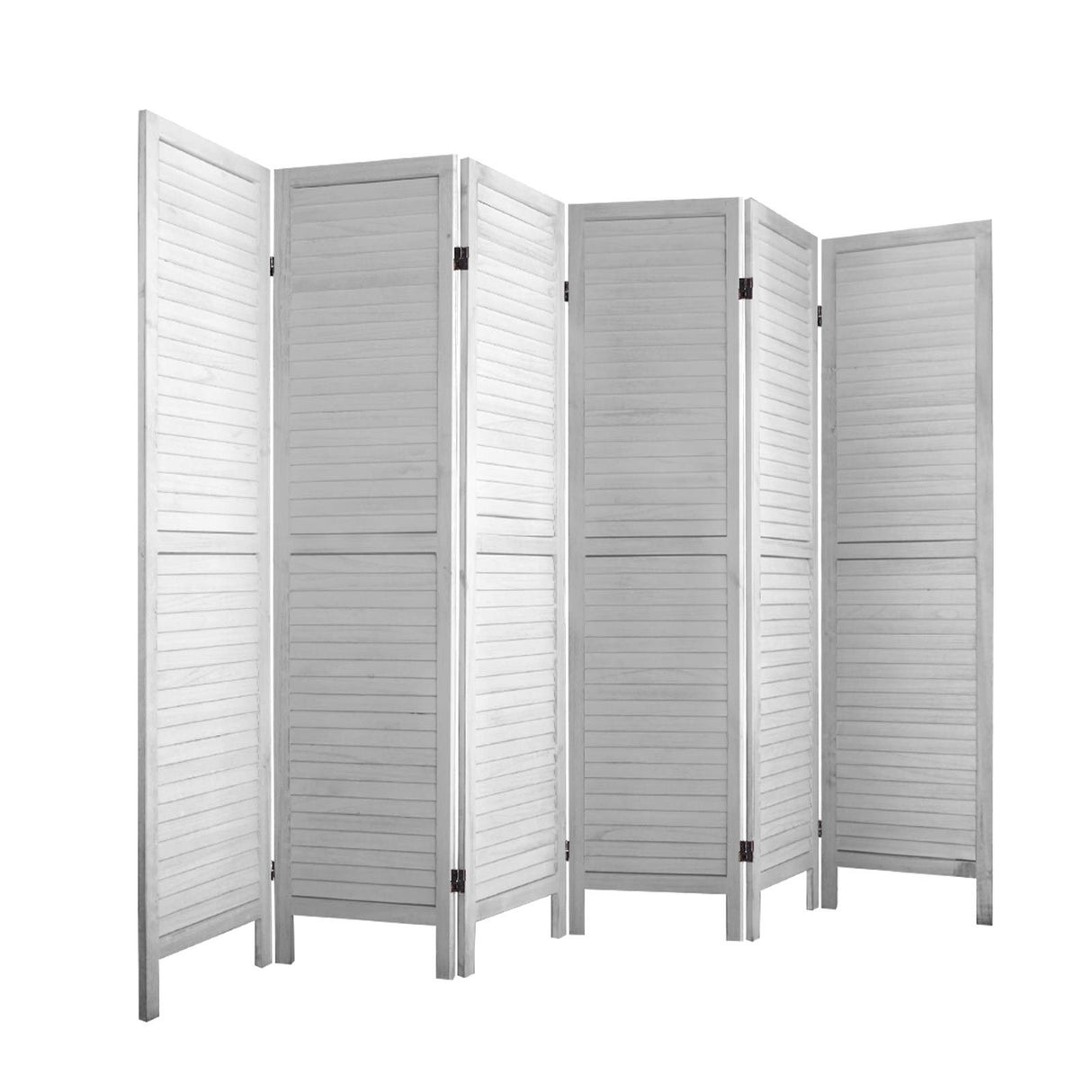 Artiss 4 Panel Room Divider, Folding Wooden Privacy Portable Screen Shelf Dividers Partition Wall Screens Home Pet Child Indoor Balcony Bedroom Furniture, Separator Water-Resistant Brown