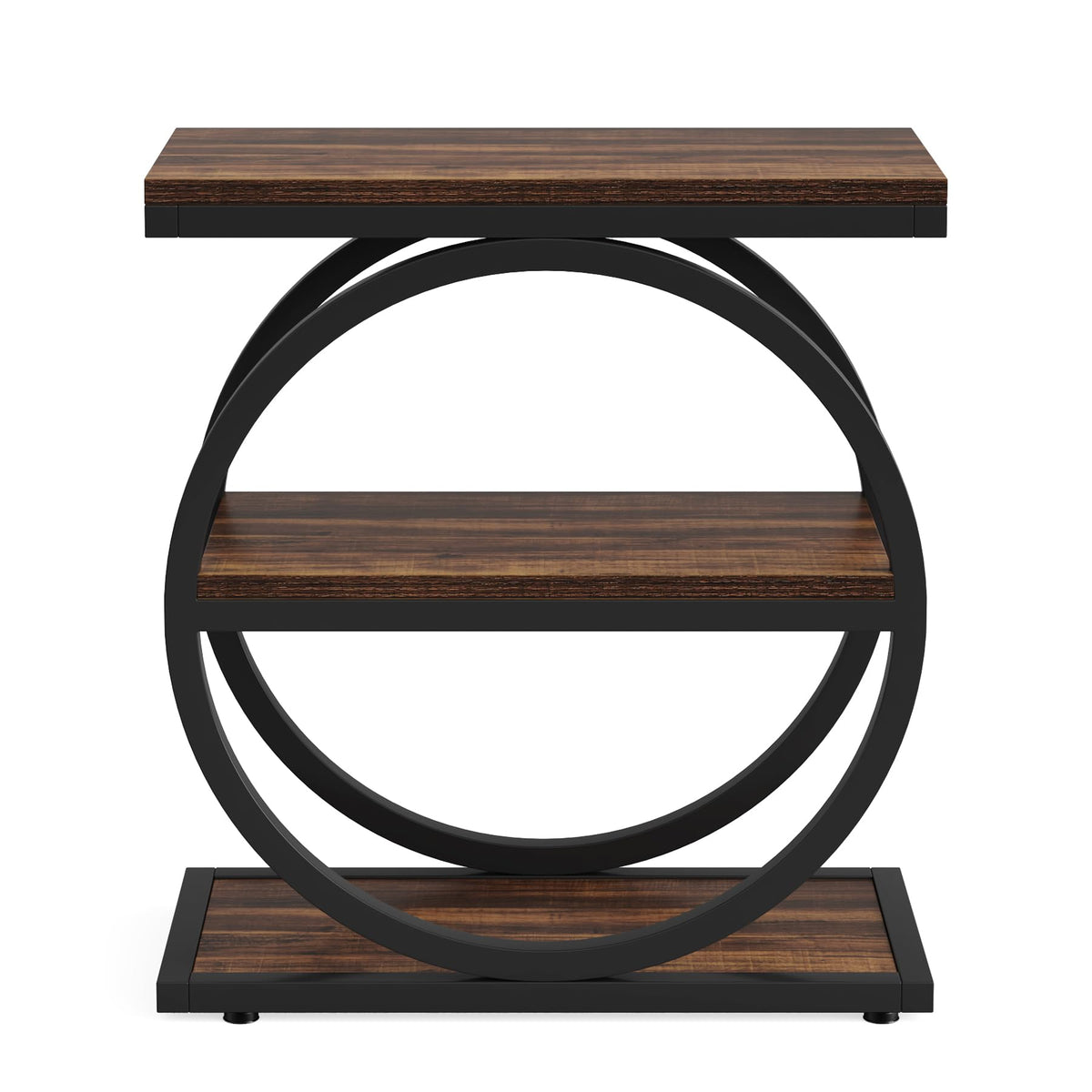 Narrow 3-Shelf Industrial Side Table