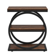 Narrow 3-Shelf Industrial Side Table