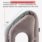 Inflatable 45° Forward-Lean Travel Pillow Set – Grey