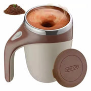 380ml USB-Rechargeable Magnetic Self-Stirring Cup – Brown