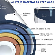 140 cm Extra-Large Foldable Soaking Bathtub with Cover
