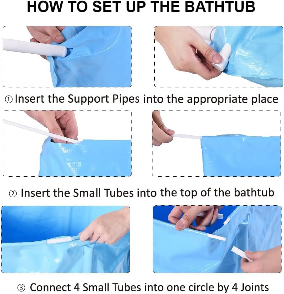 80 × 70 cm Non-Inflatable Foldable Soaking Tub