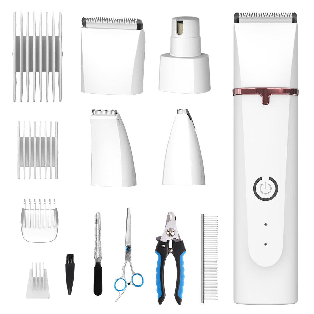 Cordless Multi-Head Pet Grooming & Nail-Care Kit