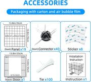 20-Piece Modular Wire Small-Animal Enclosure – 35 cm Panels