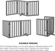 Freestanding Foldable MDF Pet Gate – 3 Sizes, White or Grey