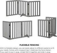 Freestanding Foldable MDF Pet Gate – 3 Sizes, White or Grey