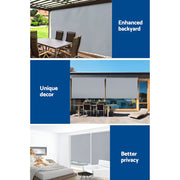 3 × 2.5 m Manual Outdoor Roller Blind – Grey