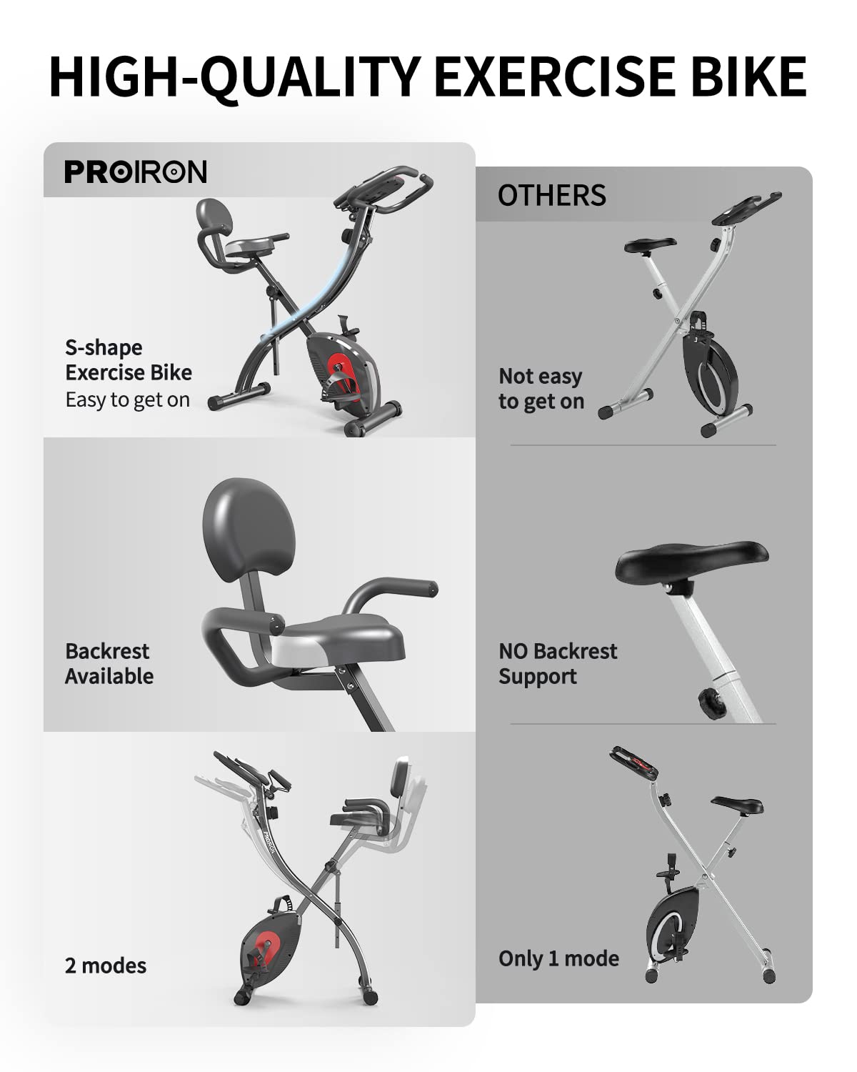 3-in-1 Foldable Magnetic Exercise Bike – 120 kg