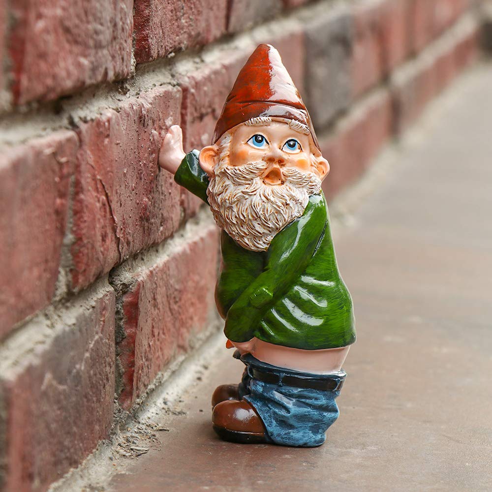Funny Peeing Garden Gnome Statue – 14 cm