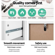 White 6-Drawer Tallboy Chest