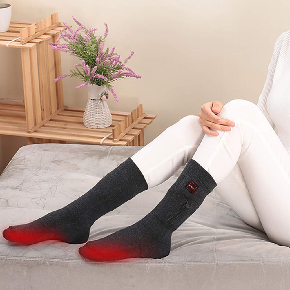 Rechargeable Heated Socks with 3 Heat Levels – 3 Sizes