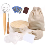 9-Inch Round Banneton Bread-Proofing Set with Lame & Tools