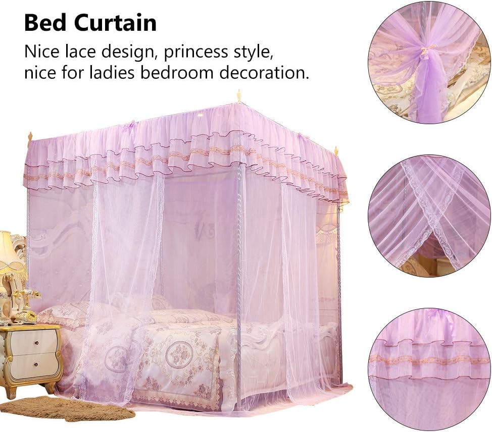 Four-Corner Sheer Mesh Bed Canopy – 150 × 200 × 200cm