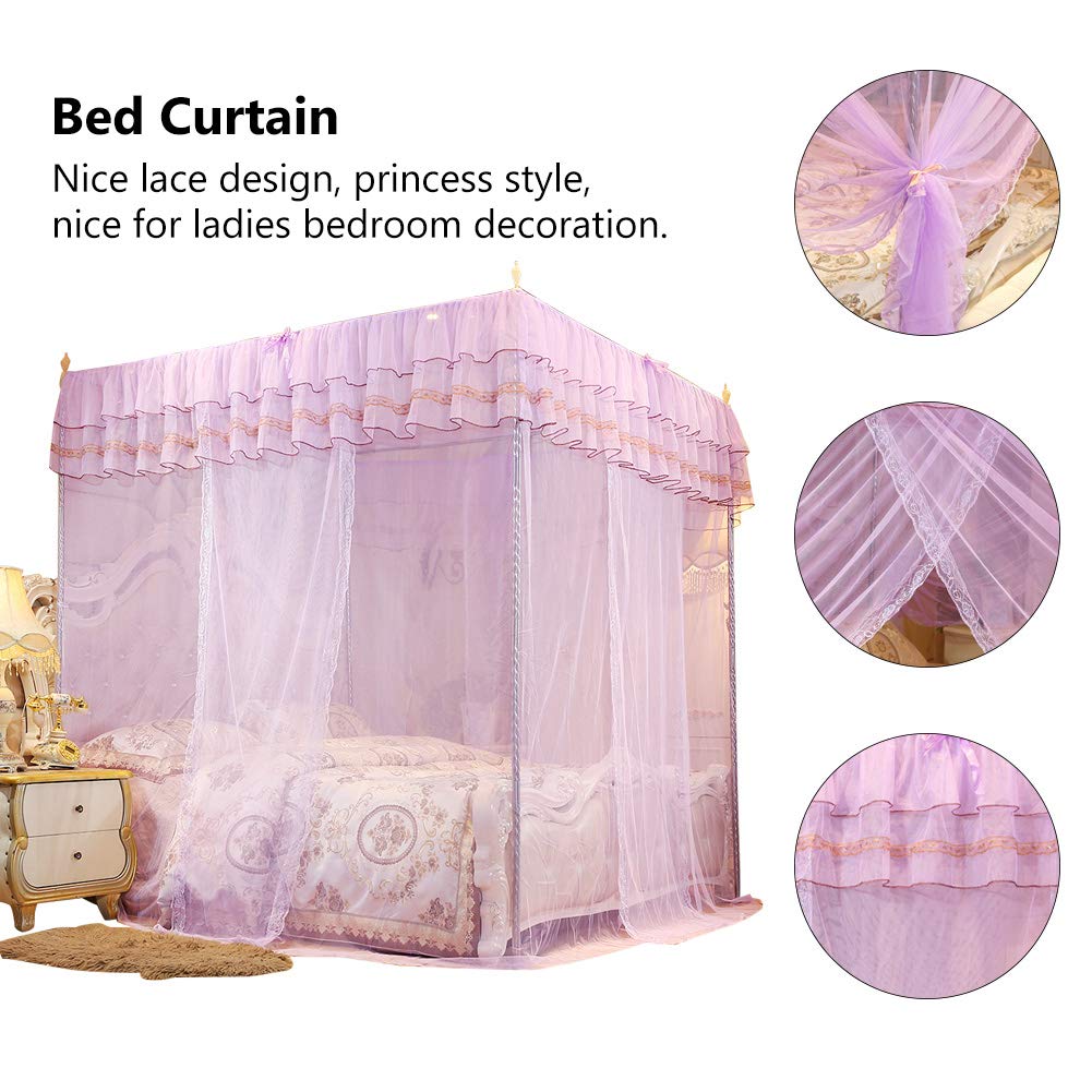 Four-Corner Sheer Mesh Bed Canopy – 150 × 200 × 200cm