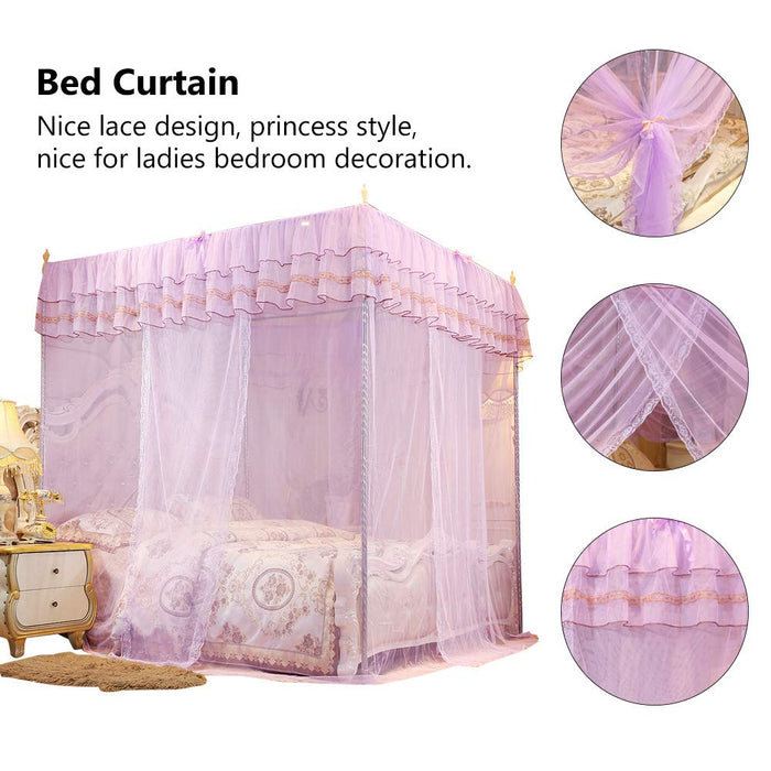 Four-Corner Sheer Mesh Bed Canopy – 150 × 200 × 200cm