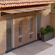 90 cm-Deep Polycarbonate Door & Window Canopy – 3 Finishes