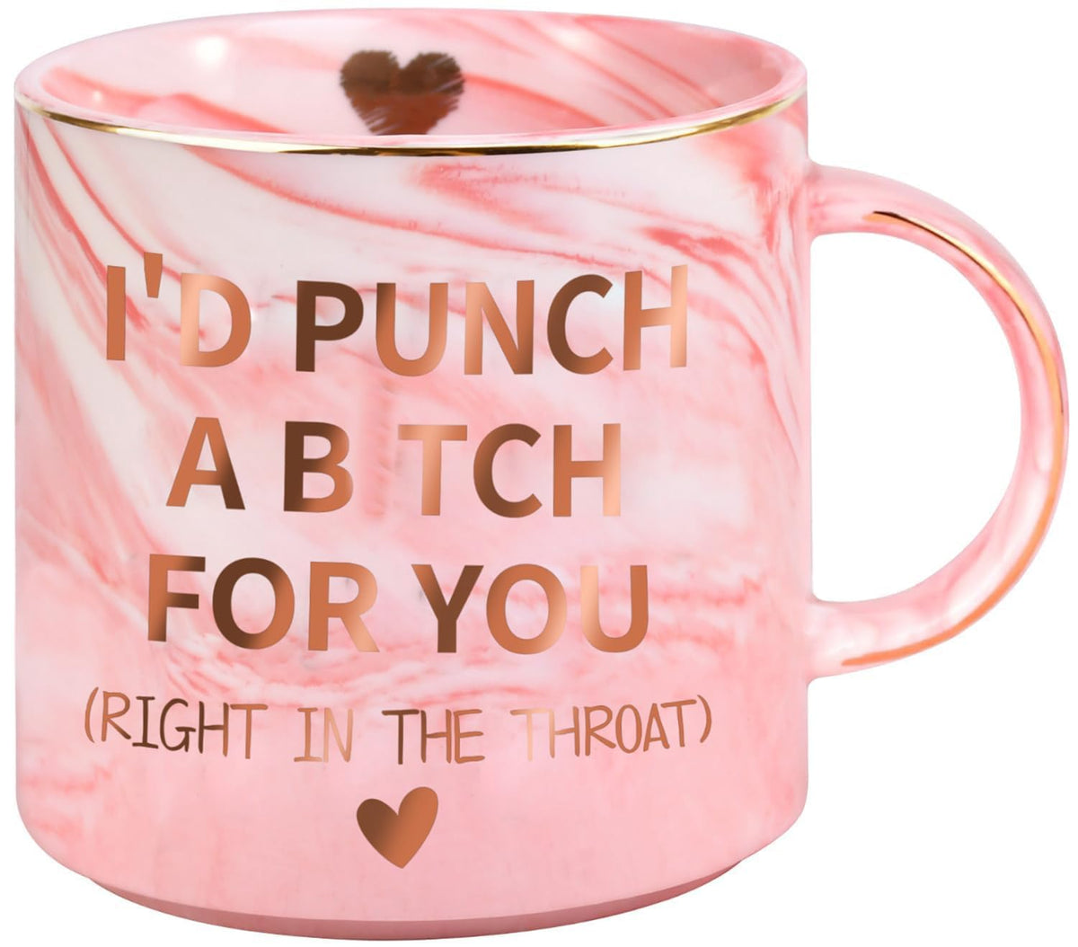 12oz Funny Friendship Coffee Mug with Gold-Tone Details