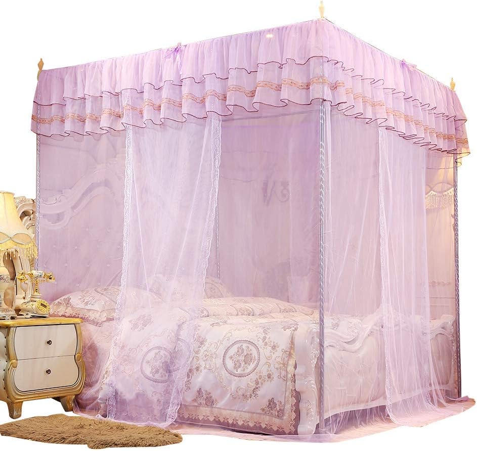 Four-Corner Sheer Mesh Bed Canopy – 150 × 200 × 200cm
