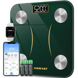 Smart Weight Scale, INSMART Bluetooth Bathroom Scales with BMI Analyze, Digital Body Fat Scale with Smartphone APP, Body Fat Weighing Scale with 17 Body Composition - Black