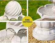 93 cm 3-Tier Solar Bird-Bath Fountain – 9V