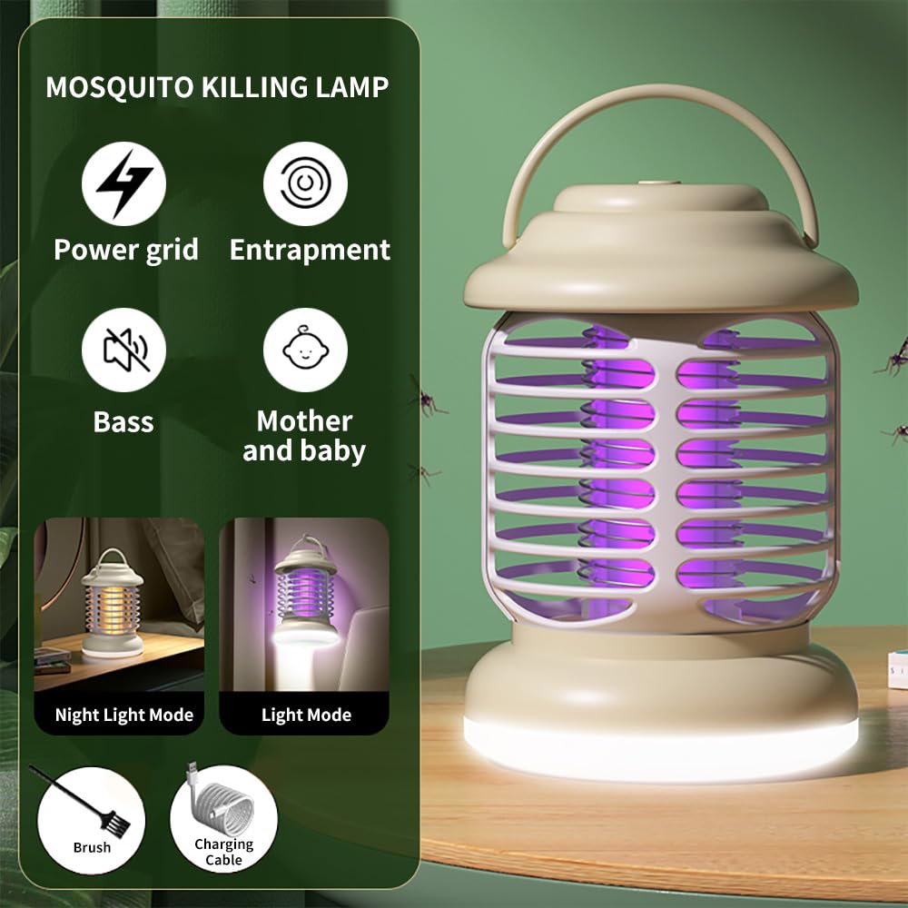 Rechargeable USB Bug-Zapper Light – Milky White