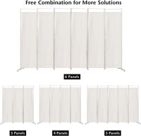 300 × 180 cm 6-Panel Folding Fabric Room Divider – 2 Colours