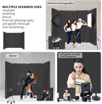4 × 2.4m Black Photography Backdrop & Support System
