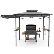 BBQ Gazebo with Side Awning, Shelves & Hooks