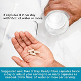 Pure for Men Original Cleanliness Stay Ready Fiber Supplement, 120 Vegan Capsules, Helps Promote Digestive Regularity. Psyllium Husk, Chia Seeds, Oat Fibre, Proprietary Formula