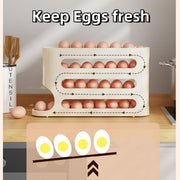 4-Tier Rolling Egg Dispenser for Fridge – Up to 30 Eggs