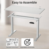Height Adjustable Electric Sit Stand Desks with Smart Memory Lifting Sturdy Tabletop Motor Computer Workstation for Home, Office 48 * 24 Inch