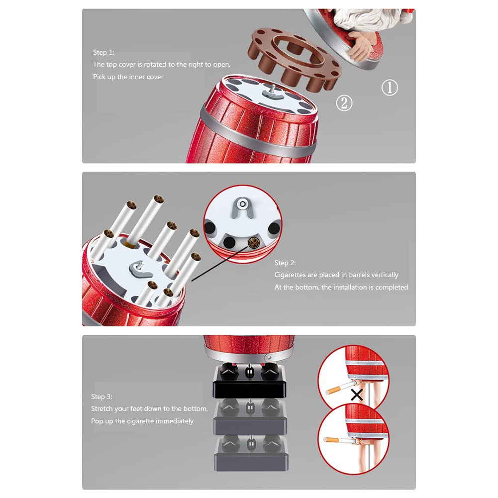 Novelty Pop-Up Santa Barrel Dispenser & Decoration