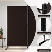 180cm Rolling 3-Panel Room Divider – Black or White Star