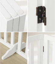 Freestanding Foldable MDF Pet Gate – 3 Sizes, White or Grey