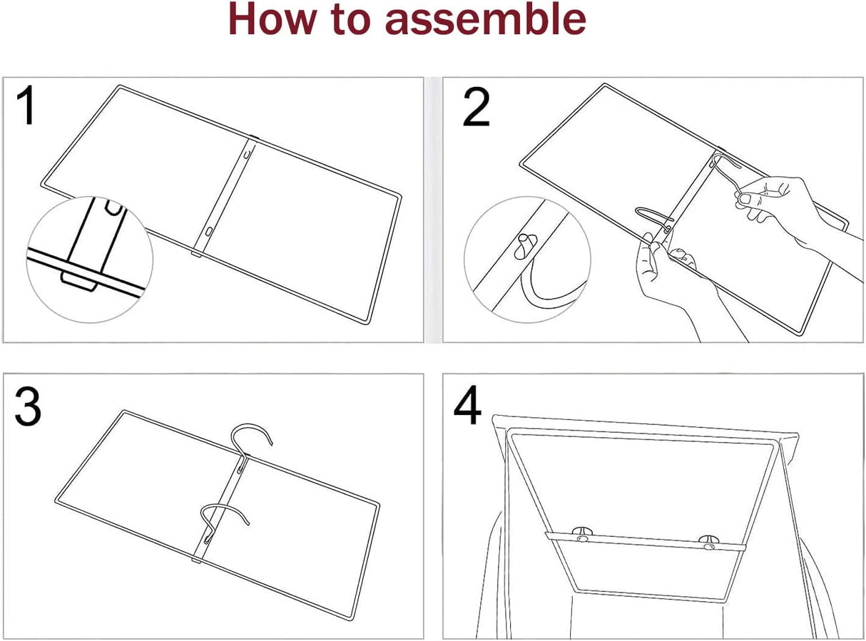 LONGTEAM Hanging Purse Handbag Organizer Homewares Nonwoven 10 Pockets Hanging Closet Storage Bag