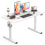Electric Height-Adjustable Standing Desk with Spliced Top