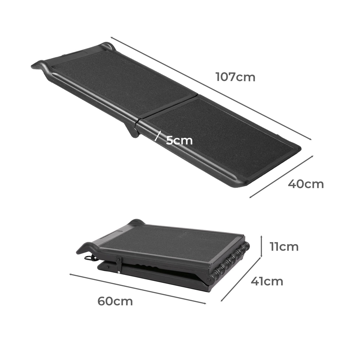 Bi-Fold PE Dog Ramp – 107 × 40 cm, 50 kg Capacity
