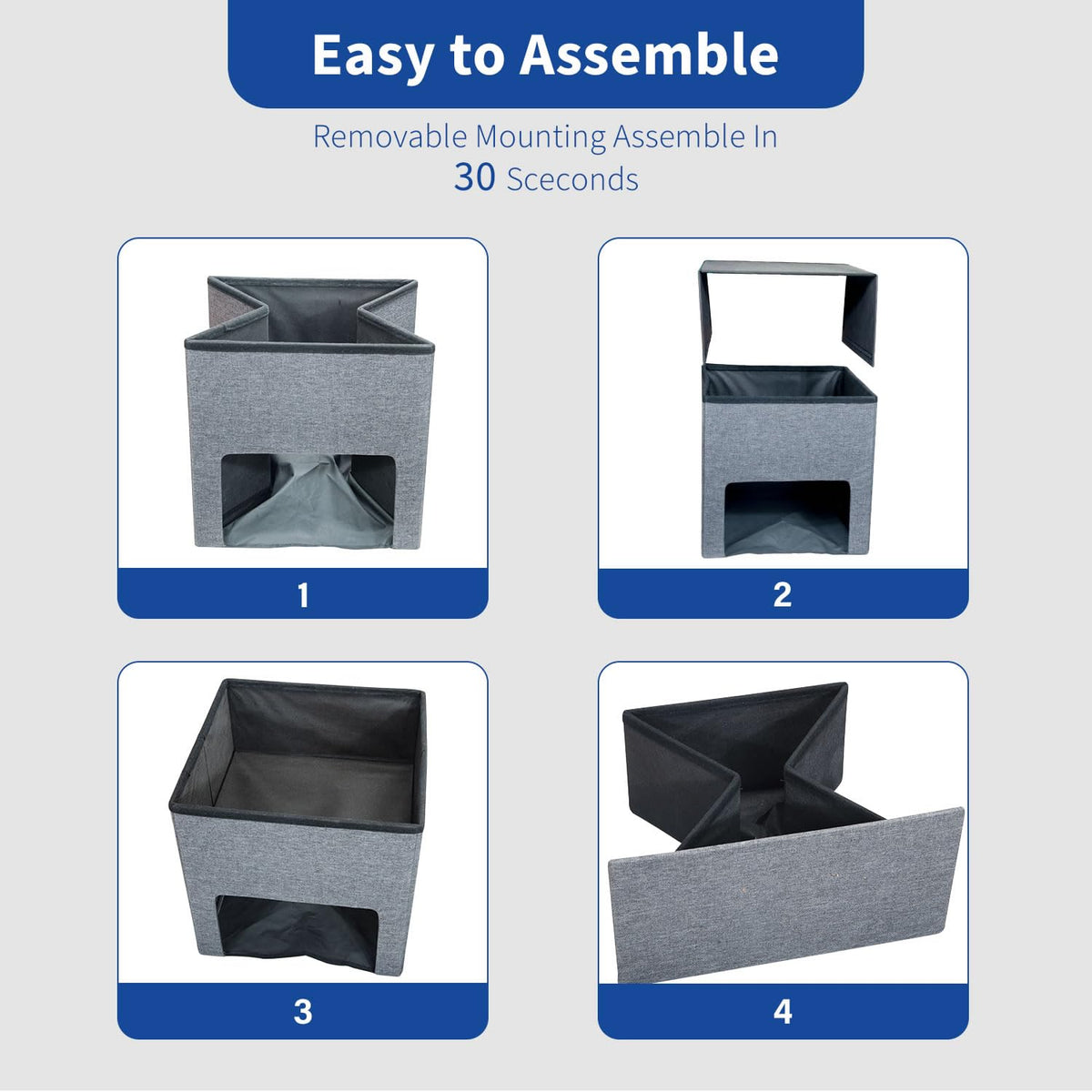 40 cm Folding Storage Ottoman Cube with Drawer