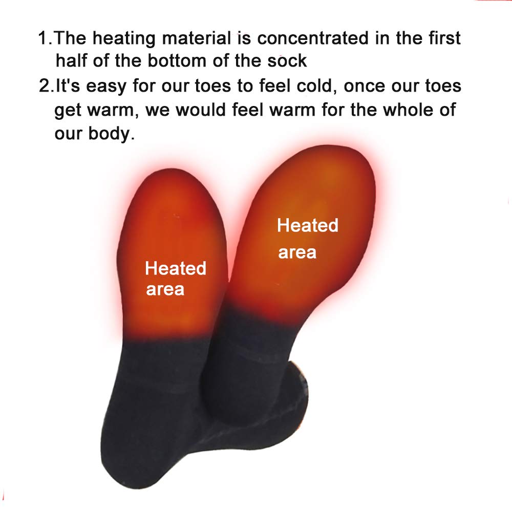 Rechargeable Heated Socks with 3 Heat Levels – 3 Sizes